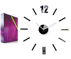 FLEXISTYLE Orologio da Parete Fai da Te Salotto Tondo Moderno Admirable2 Decorativo Silenzioso 50-75 cm