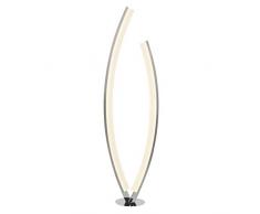 Brilliant Slide - Lampada da terra in metallo, 31 W, colore: Ferro/Cromo/Bianco