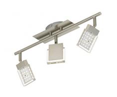 Briloner Leuchten Plafoniera con Faretti LED Integrata, 4.5 W, Satinati, 48.5 x 8 x 8.7 cm