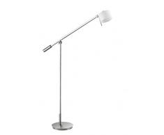 Trio Alegro Piantana, 1 LED, SMD, Touchdimmer, Girevole, 3000 K, 630 Lm Integriert, 6 W, Nickel Opaco, 15 x 100 x 155 cm