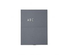 Design Letters Message Board Bacheca per Lettere, Pannello ABS e Nastro 100% poluester, Grigio Scuro, A4 (Small)