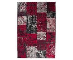 TAPISO - Tappeto Vintage per Salotto, Motivo Orientale Patchwork a Quadri, Polipropilene, Grigio, 170 x 120 x 0,2 cm