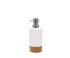 Ridder Chic - Dispenser per Sapone in Ceramica, Colore: Bianco 6,8 x 6,8 x 19,5 cm