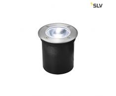 SLV ROCCI - Lampada LED da incasso da terra per esterni, in acciaio INOX 316, 4000 K, IP67, 8,6 W, 8,6 W, colore: Argento