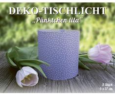 MarpaJansen 486.160-60 - Portacandele in carta trasparente, 9 x 27 cm, colore: Lilla