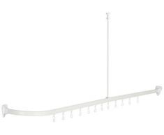 Ridder 520010-350 - Bastone per Tenda da Doccia in Alluminio Lucido, 90 x 90 cm, Colore: Bianco