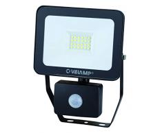 VELAMP IS748-3-6500K Faretto LED da Esterno con sensore di Movimento, Nero