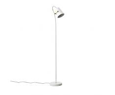 Kenay Home Lampada da terra decorativa colore bianco opaco puro, colo