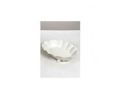 Rituali Domestici - Centrotavola Ovale in Ceramica, Smerlato, in Porcellana, Bianco, 0,1 x 0,1 x 0,1 cm