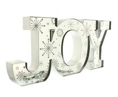 festive Productions specchio illuminato Joy Sign, vetro, argento,