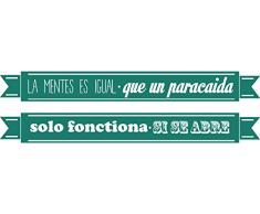 PLAGE della Mente ES Como Un Paracadute Adesivo, Vinile, 24Â x 3Â x 68Â cm