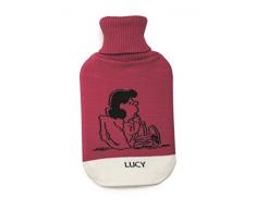 Excelsa Peanuts Borsa Acqua Calda Lucy, Acrilico, Fucsia, 35x19x3.5 cm