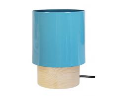 Tosel 65309Â lampada comodino, 1Â Luce, Acciaio, E27, 40Â W, Blu, 13,5Â x 19,5Â cm