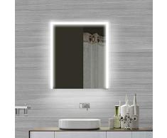 Lux-Aqua SMC6070DP Armadietto da Bagno, Alluminio, Argento/a Specchio, 600x700x120mm