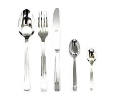 Mepra Roma Servizio Moka, M/V, 30 Pezzi, Acciaio Inossidabile 18/10