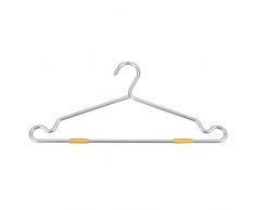 Metaltex Appendiabiti in Alluminio, 41 cm, con Barra Antiscivolo, Colore: Argento