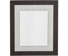 PER POSTA CORNICI A2 venosa profonda cornice con la luce grigia supporto vetro plastica e A3 per le foto, marrone scuro