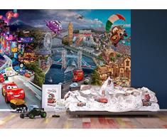 AG Design - Photo Wall Mural - Non Tessuto Bambini Disney - Disney Cars - Foto Sfondo - Poster Gigante con Parete -360 x 270 cm - 4 Parti - FTDN 5051