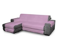 Elegant Copridivano con penisola, Lilla, 190 cm, tela