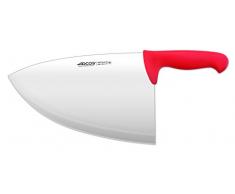 Arcos Serie 2900 - Mannaietta Mannaia da Cucina Coltello Scannare Coltello Macellaio - Lama Acciaio Inossidabile Nitrum 280 mm - Manico Polipropilene Colore Rosso