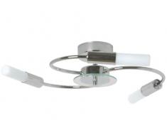 tp24 - Lampadario da soffitto Ottawa, a 3 luci LED da 3,5 Watt, con finitura cromata e paralumi in vetro smerigliato