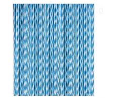 Opportunity Tenda PEVA Righe Navy con Anelli per Doccia, Plastica, Blu, 180Â x 200Â cm