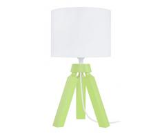 Tosel 65291Â lampada comodino, 1Â Luce, legno, E14, 40Â W, Verde, 16Â x 31Â cm