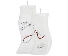 wiede Uomo Matrimonio Candela Bianco Madreperla, Cera, Argento, 19, 5Â X 11, 50Â X CM, 1Â unitÃ 