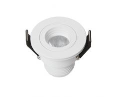 Sulion Dotfix Mini Faretto da Incasso Rotondo, 3Â W, Bianco, 45Â x 48Â mm, 45 x 48 mm