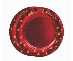 Viscio Trading Casa & Christmas Sottopiatto, Carta, Rosso, 33 x 33 x 0.2 cm, 2 unitÃ 
