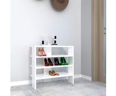Homemania Scarpiera Mix, Legno, Bianco, 63,6x31,8x60 cm