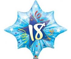Bargain Balloons Palloncino Mylar Stella 18 Anni, Alluminio, Azzurro, Diametro 71 cm