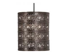 Oaks Lighting Marley Easy Fit - Lampada da soffitto con finitura in rame dalleffetto anticato, con elementi decorativi di vetro