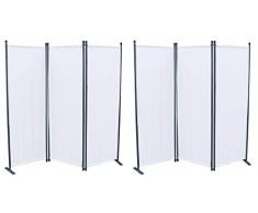 GRASEKAMP Paravento di qualitÃ dal 1972, 2 Pezzi, 3 Pezzi, divisorio, Bianco