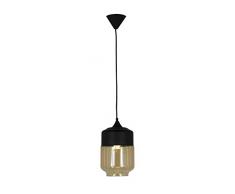 Scan lampade Mitte ciondolo lampada da soffitto, E27, 40Â W, colore: Nero/ambra