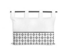 Soleil docre Damier - Testiera da Letto, in Cotone, 45 x 70 cm, Colore: Bianco