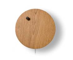 FLYTE Story - Orologio da Parete/da Tavolo Digitale, con Timer, lancette oscillanti e retroilluminazione a LED, in Legno di Quercia