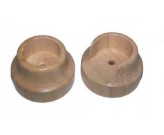 Gardinia Supporto da Parete per Tende da Ø 28 mm, in Legno di Pino, Wood