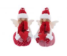 Pack 2 fermaporta angelo tessuto rosso/bianco 2 ass.15x25 cm