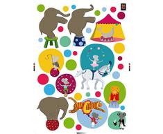 Plage 152761 Adesivi murali - Stickers-Circo, 1 Foglio, 48 x 68 cm