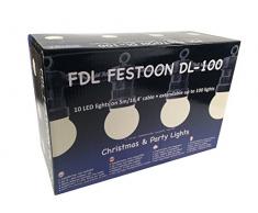 Illuminazione LIGHTS lunghezza 5 m/10 LED lampade/50 cm distanza/allungabile fino a 50 m, transparante lampade 32090