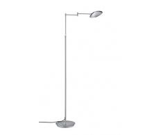 Trio Leuchten 422410107Â Calcio a +, LED Lampada da terra, metallo, 10Â Watts, integrato, Nichel Opaco, 71Â x 25Â x 140Â cm
