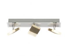 Brilliant g18830/77Â a +, Faretto da parete, metallo, 5Â W, nickel/cromato, 12Â x 39Â x 10Â cm