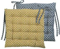 Deco&Co Cuscino per Sedia, Cotone, Taglia Unica