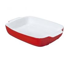 Pyrex Firma Piatto Rettangolare Firma in Ceramica, Ceramica, Rosso, 35,2 x 23 x 7,3 cm