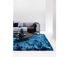 benuta Shaggy Hochflor Whisper Blau 120x170 cm | Langflor Teppich fÃ¼r Schlafzimmer und Wohnzimmer Tappeto, Fibra Sintetica, Blu, 120 x 170 cm