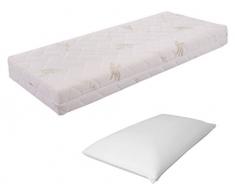 MiaSuite MATERASSO SINGOLO LUPIN III 80X195 ALTO 22 CM SFODERABILE MULTIONDA + CUSCINO MEMORY FOAM ALTO 13 CM RELAX ORTOPEDICO
