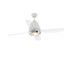 Ventilatore da soffitto a 3 pale Color bianco con luce