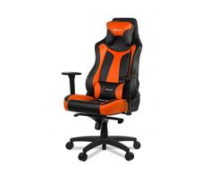 Arozzi Vernazza Sedia da Gaming, Finta Pelle, Arancione, 50 x 55 x 130 cm