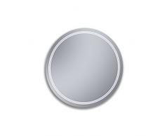 Kristaled Specchio da Bagno scanalato con Luce LED, Vetro, Argento, 60Â x 80Â x 2.5Â cm